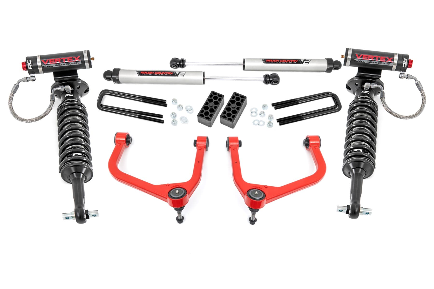 3.5-Inch Lift Kit with Vertex Struts for Silverado 1500 (2019–2024) — Red