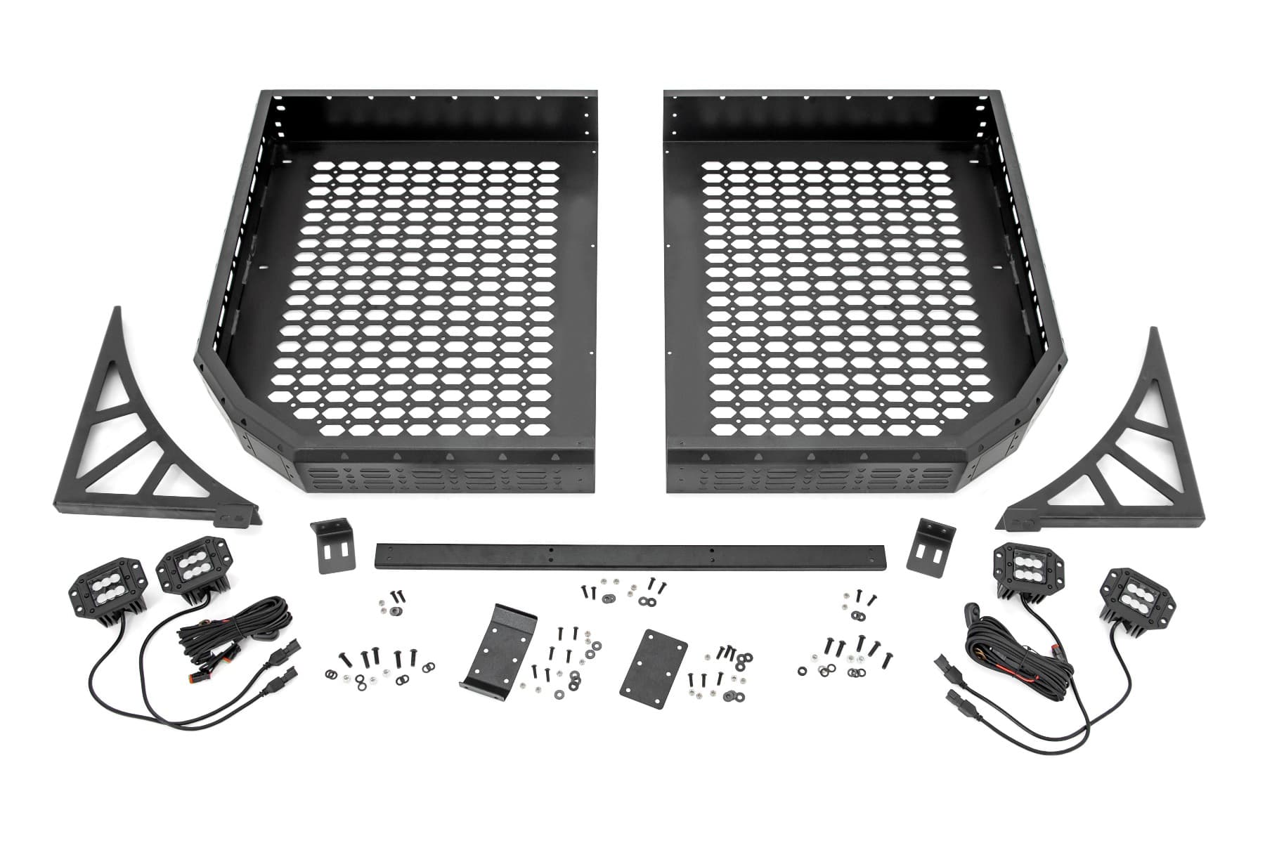 Cargo Rack with 2-Inch LED Pods for Polaris Ranger 1000 (2017-2026)