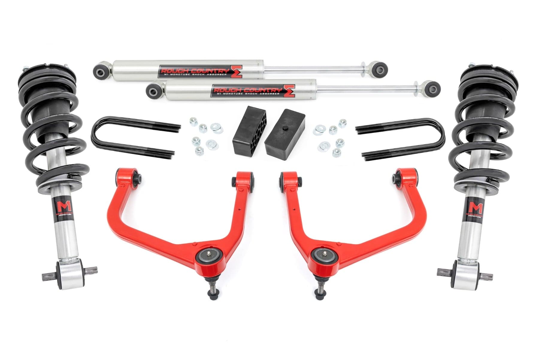 3.5-Inch M1 Lift Kit with Red Control Arms for Sierra 1500
