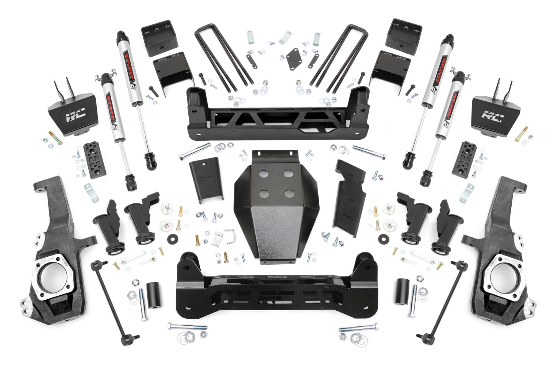 5-Inch Torsion Drop Lift Kit with V2 Monotube Shocks, Chevy HD
