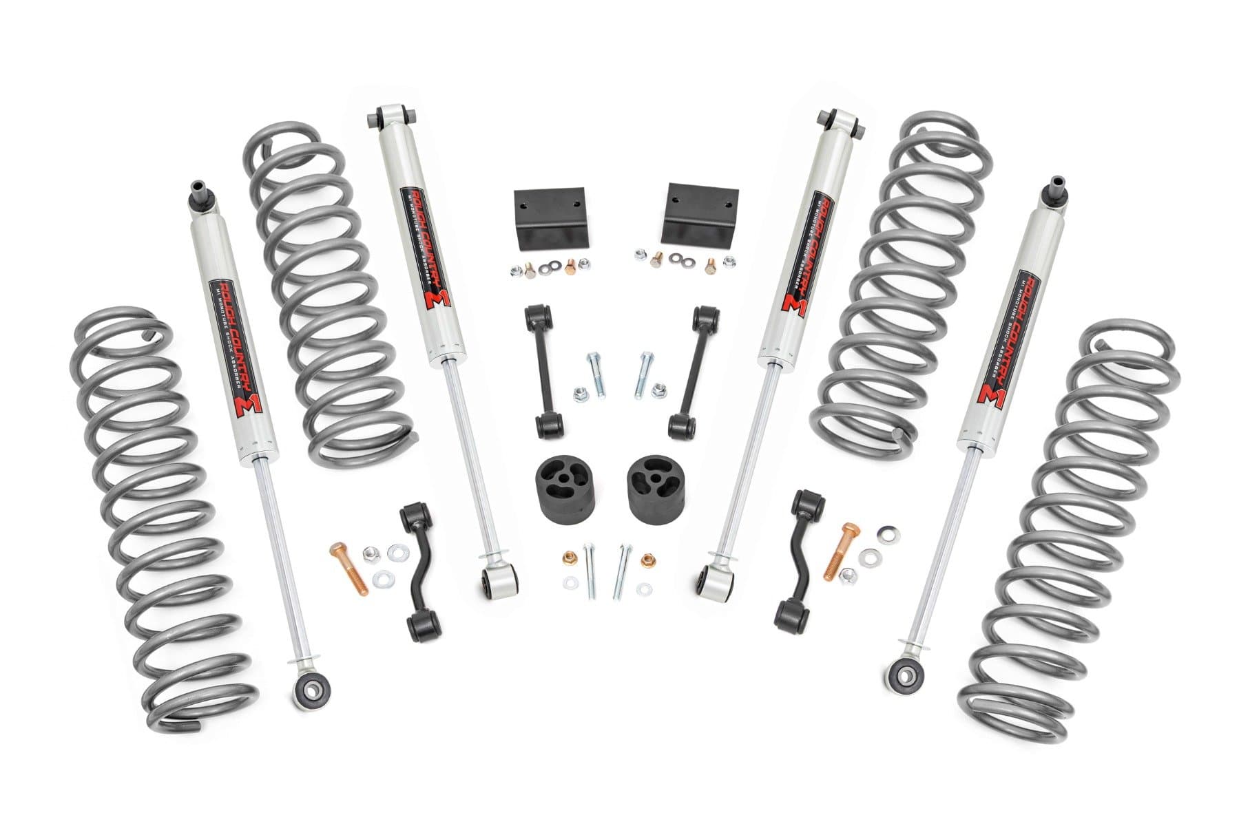 2.5-Inch Lift Kit with M1 Shocks for Jeep Wrangler 4WD (2024-2026) — Part 79340