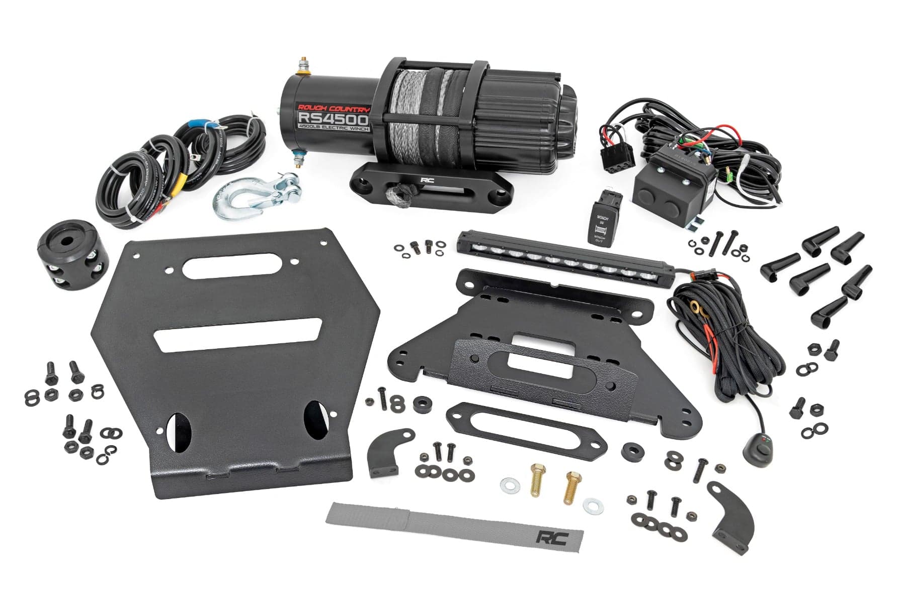 10-Inch LED Light Bar & 4500-lb Winch Kit for RZR Pro R (2022–2025)