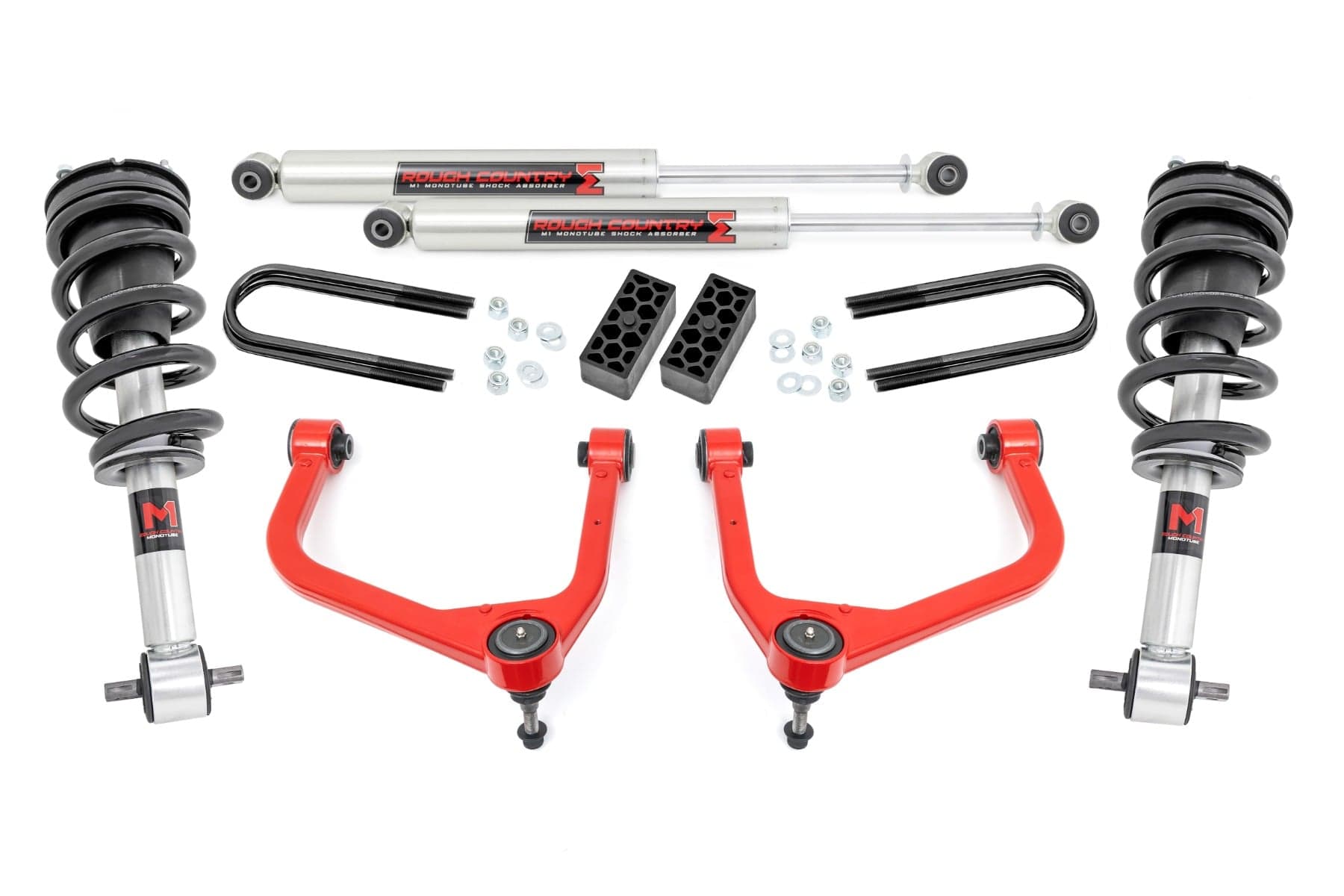 3.5-Inch M1 Lift Kit with Red Control Arms for Silverado 1500