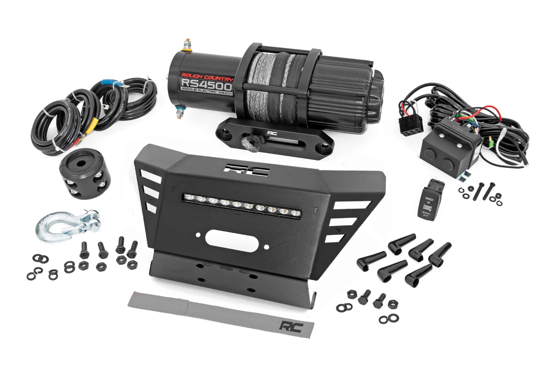 4500 lb Winch, Mount and LED Bar Kit for Honda Pioneer 520
