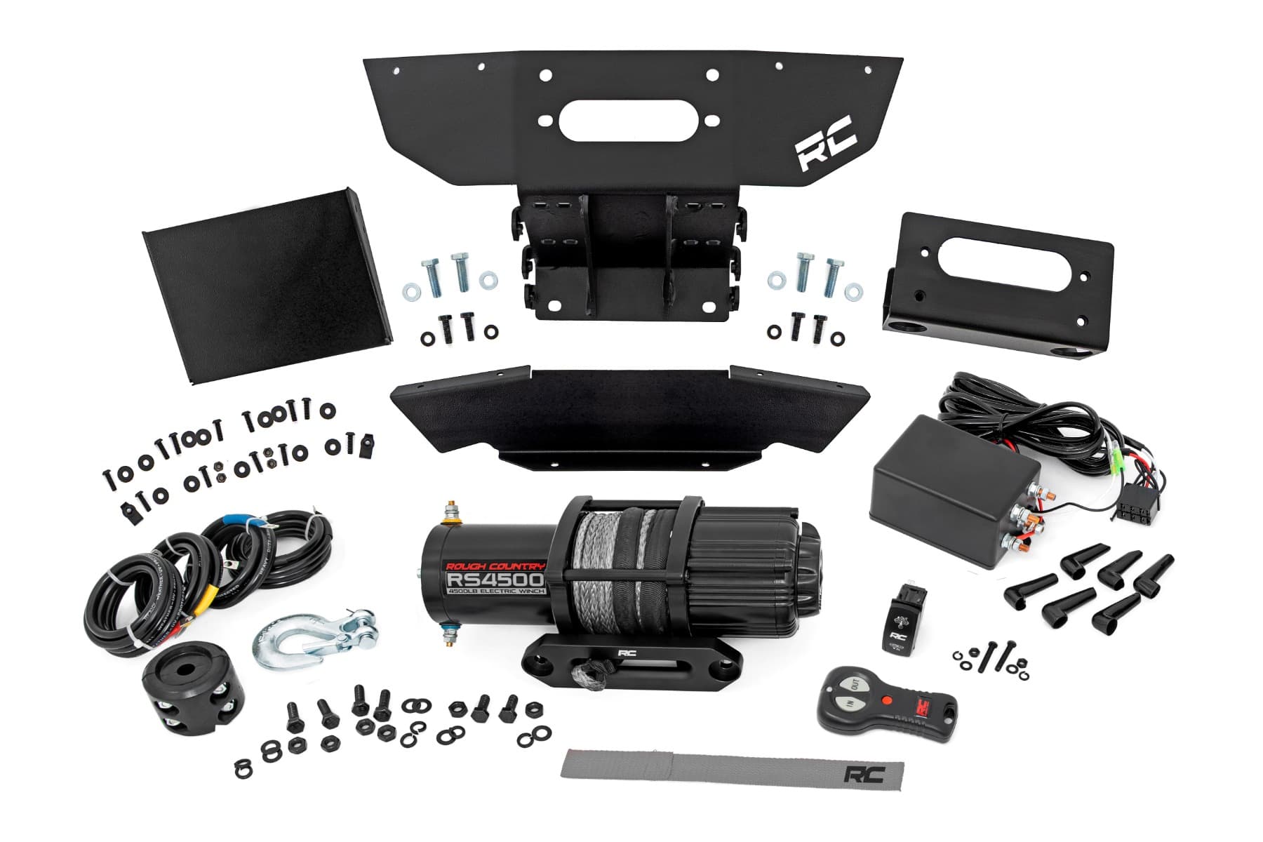 4500 lb Winch and Mount Kit for Polaris RZR XP 1000