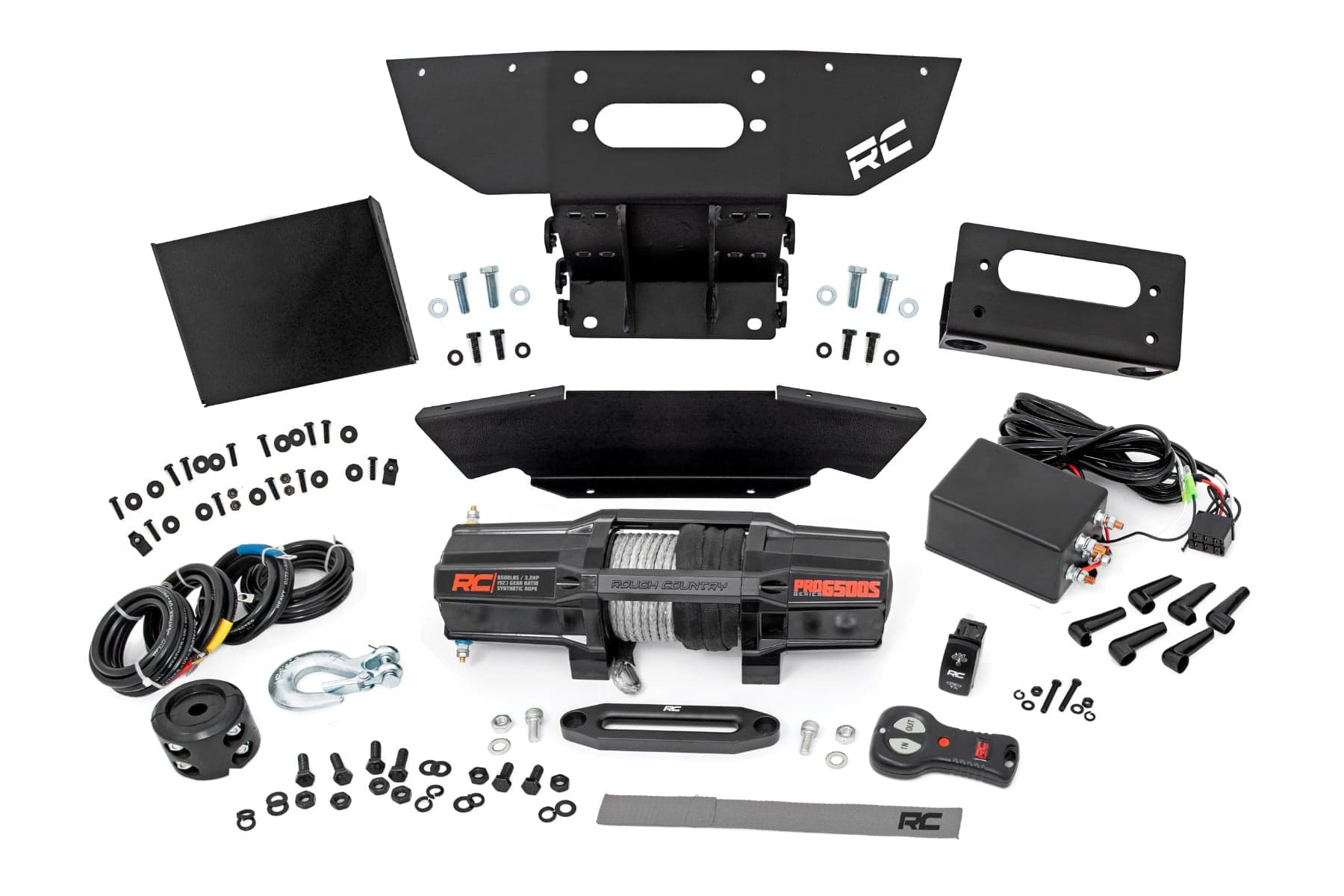 Polaris RZR XP 1000 Winch Mount with 6500 lb Winch