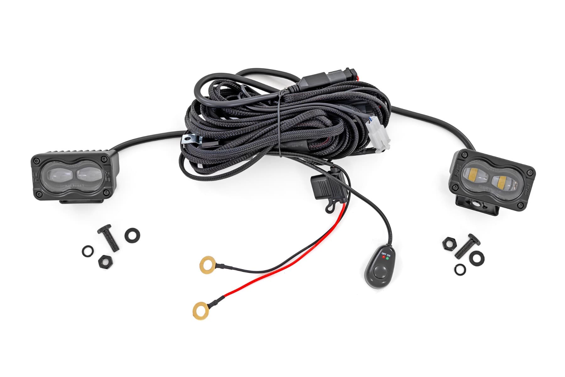 3x1.75-Inch Black Series Slim LED Aux Lights (Pair)