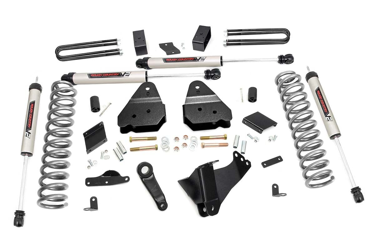 4.5-Inch Lift Kit with V2 Shocks for Ford F-250 4WD (2011–2014)