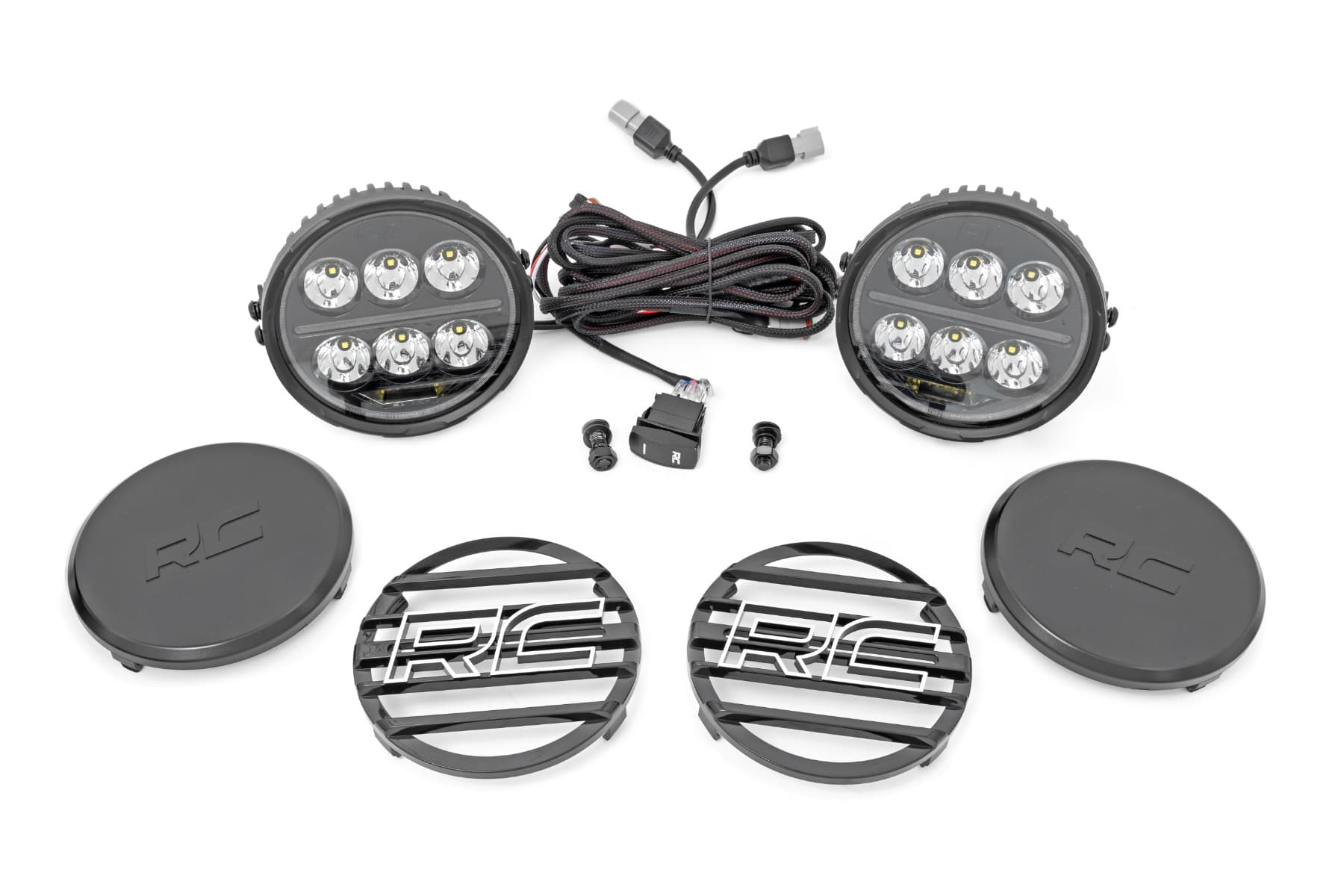Black Series Halo LED Light Pair — 14,040 Lumen Combo Beam