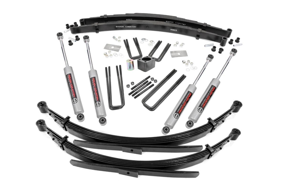4-Inch Lift Kit with N3 Shocks for 1970–1974 Dodge W100/W200/W300 4WD