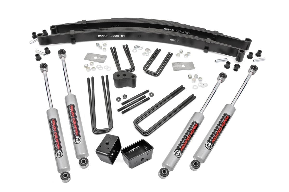 4-Inch Lift Kit with N3 Shocks for Dodge W150–W350 4WD (1977–1993)
