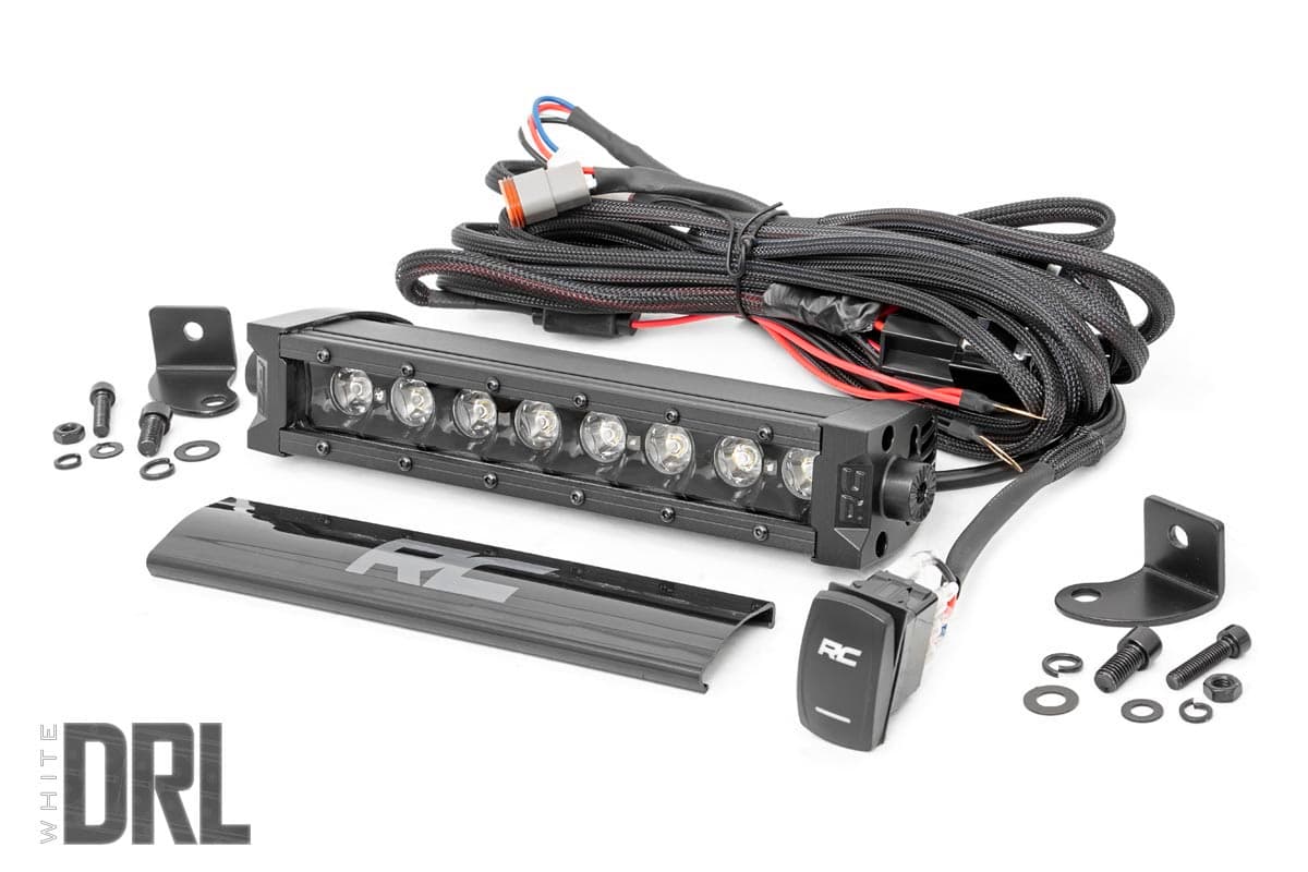 8-Inch Black Series LED Light Bar with Amber DRL