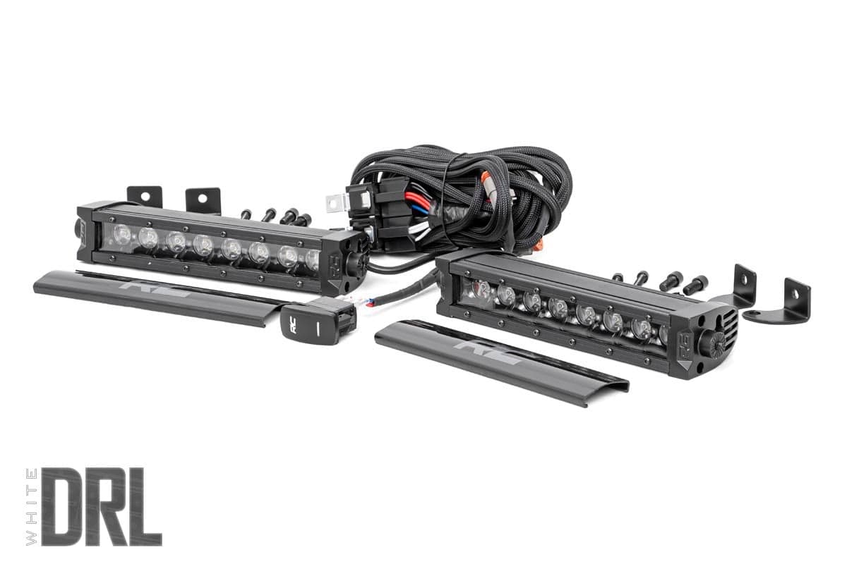 8-Inch Black Series LED Light Bar with Daytime Running LEDs — Part 70728BLDRL