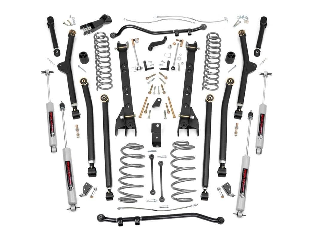 4-Inch Lift Kit with N3 Shocks for 1997–2006 Jeep Wrangler TJ 4WD with N3 Rear Shocks