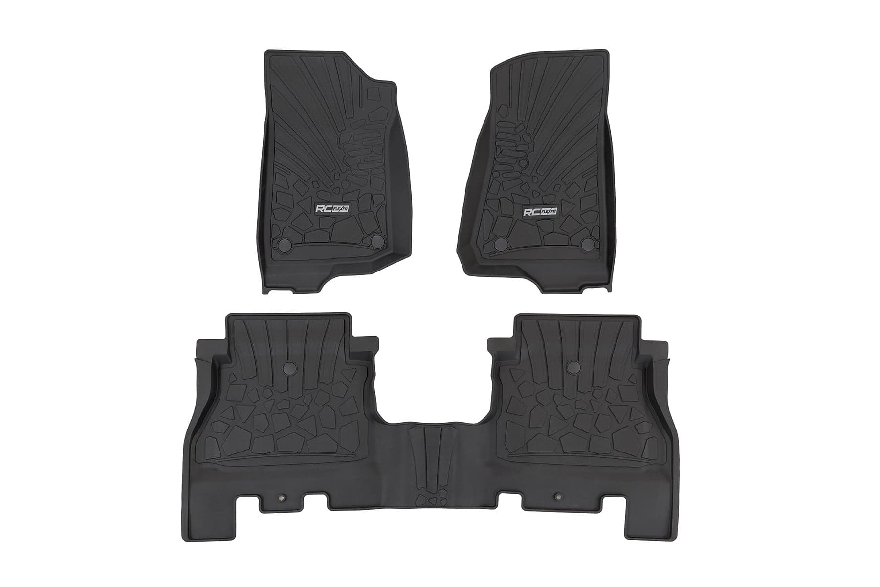 Flex-Fit Front and Rear Floor Mats for Jeep Wrangler 4-Door