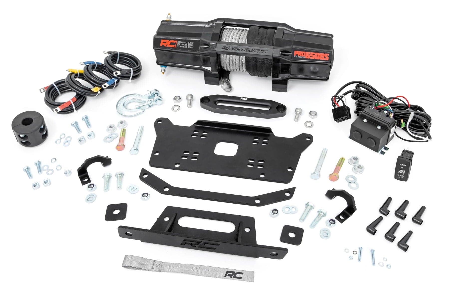 Honda Talon Winch Mount with 6500-Lb Synthetic Rope Winch