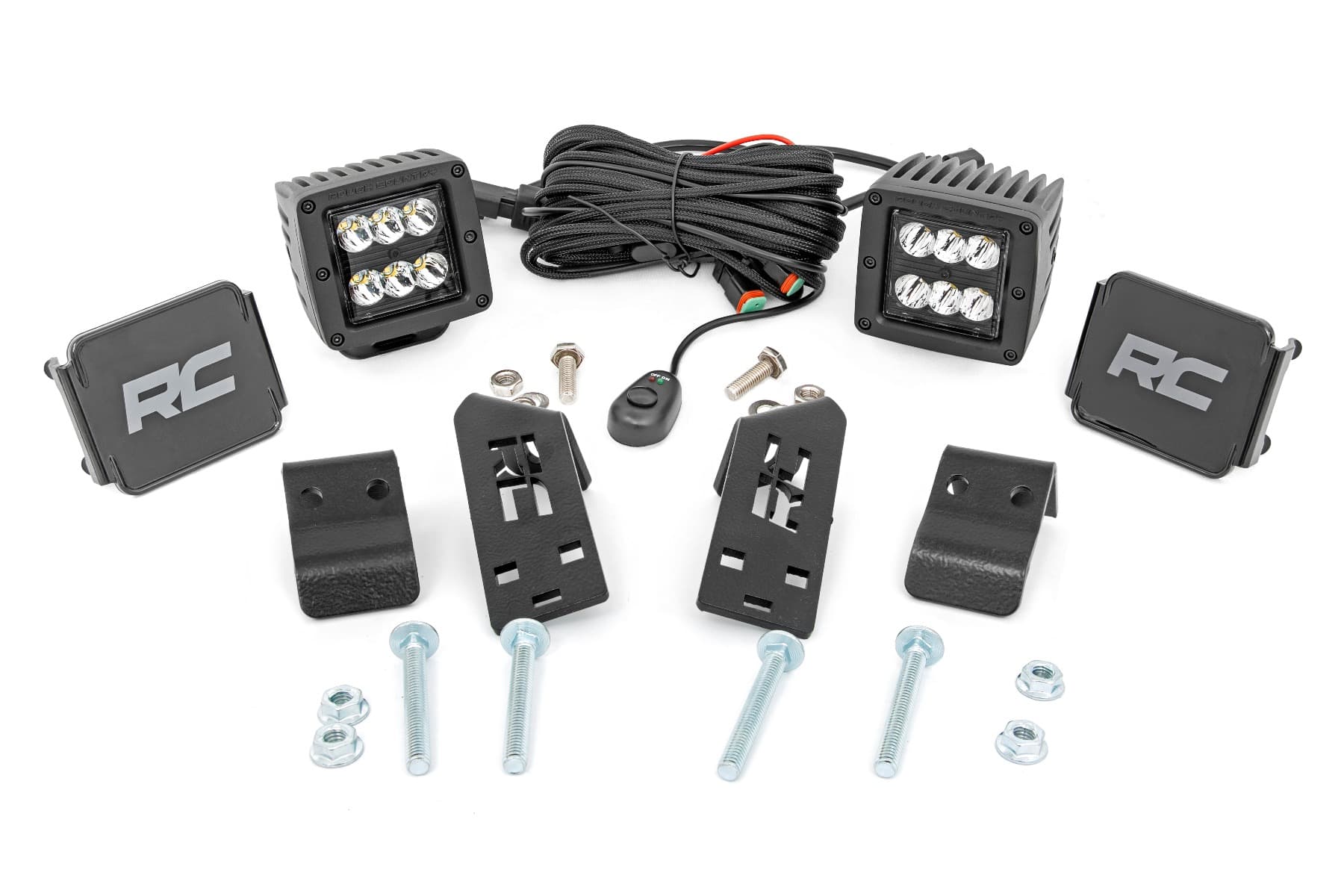 2-Inch Black Series LED Pod A-Pillar Kit for Polaris RZR PRO XP