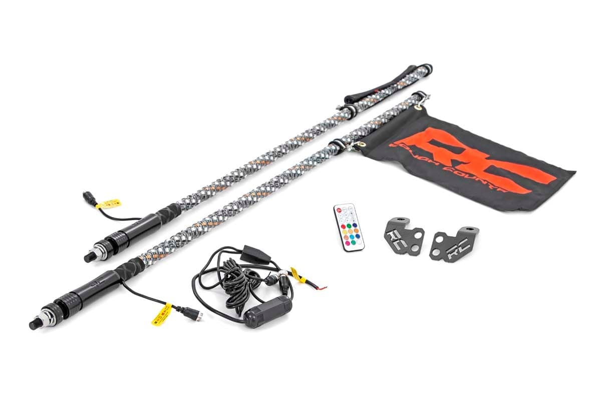LED Whip Light Kit with Cage Mount for Polaris RZR (2014-2025)