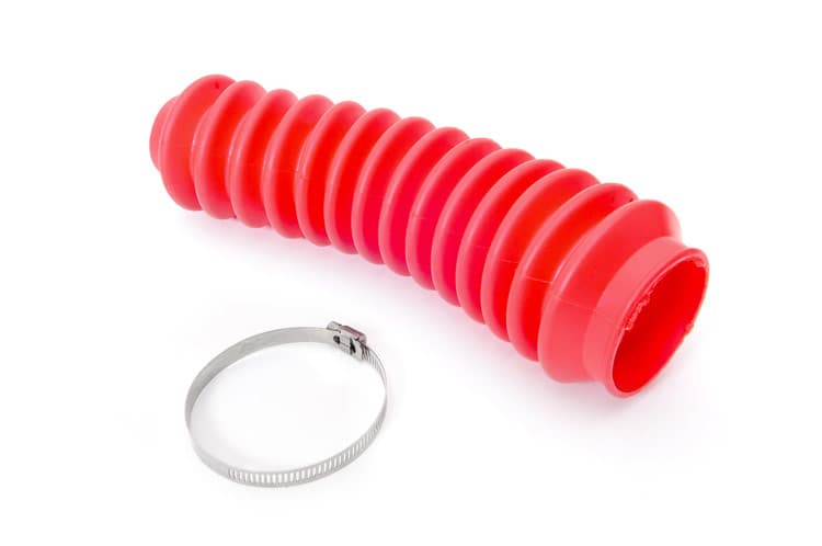 Red Polyurethane Shock Boot with Stainless Steel Clamp