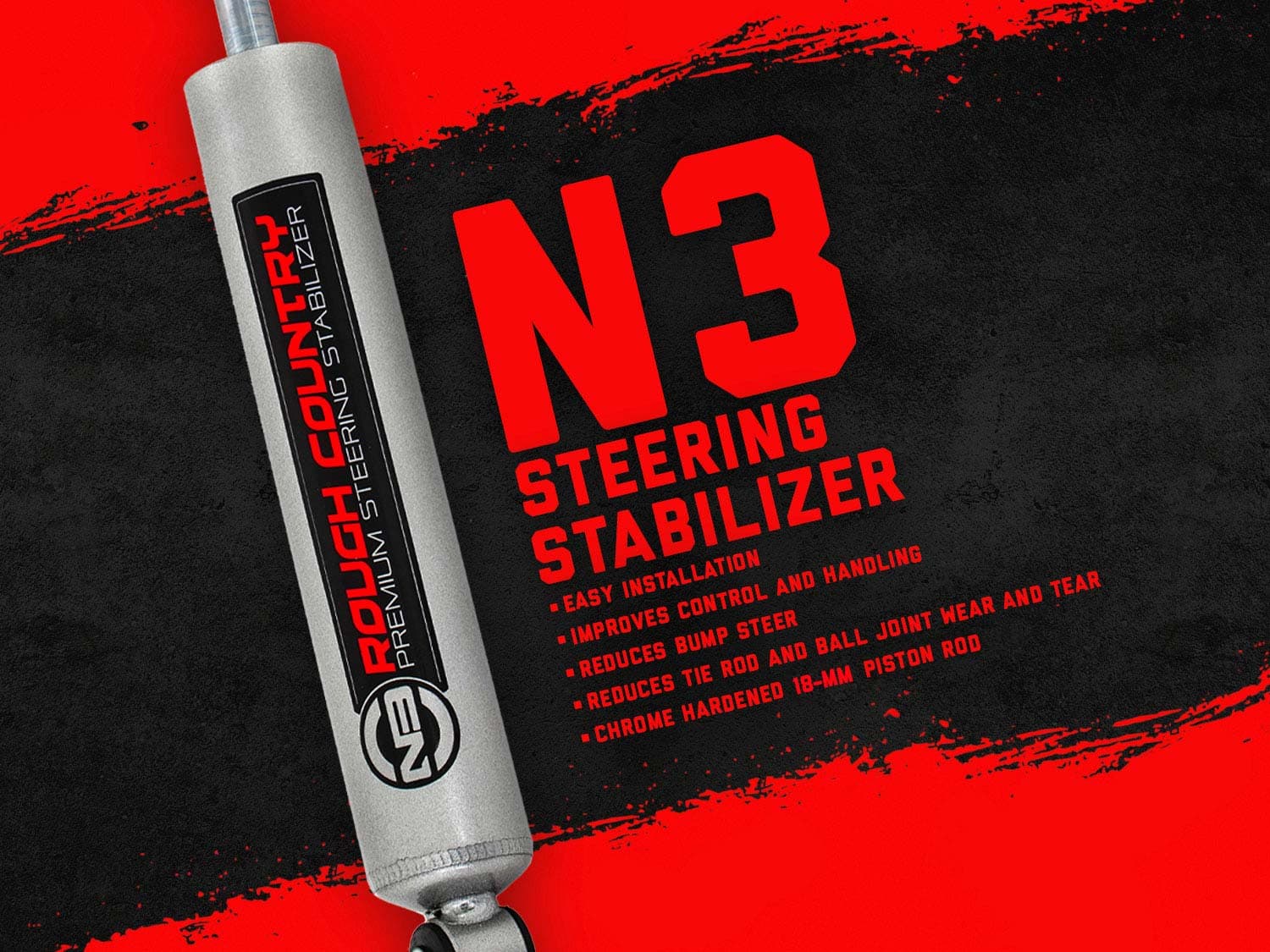 Rough Country steering stabilizer for Ford Excursion (2000–2005)