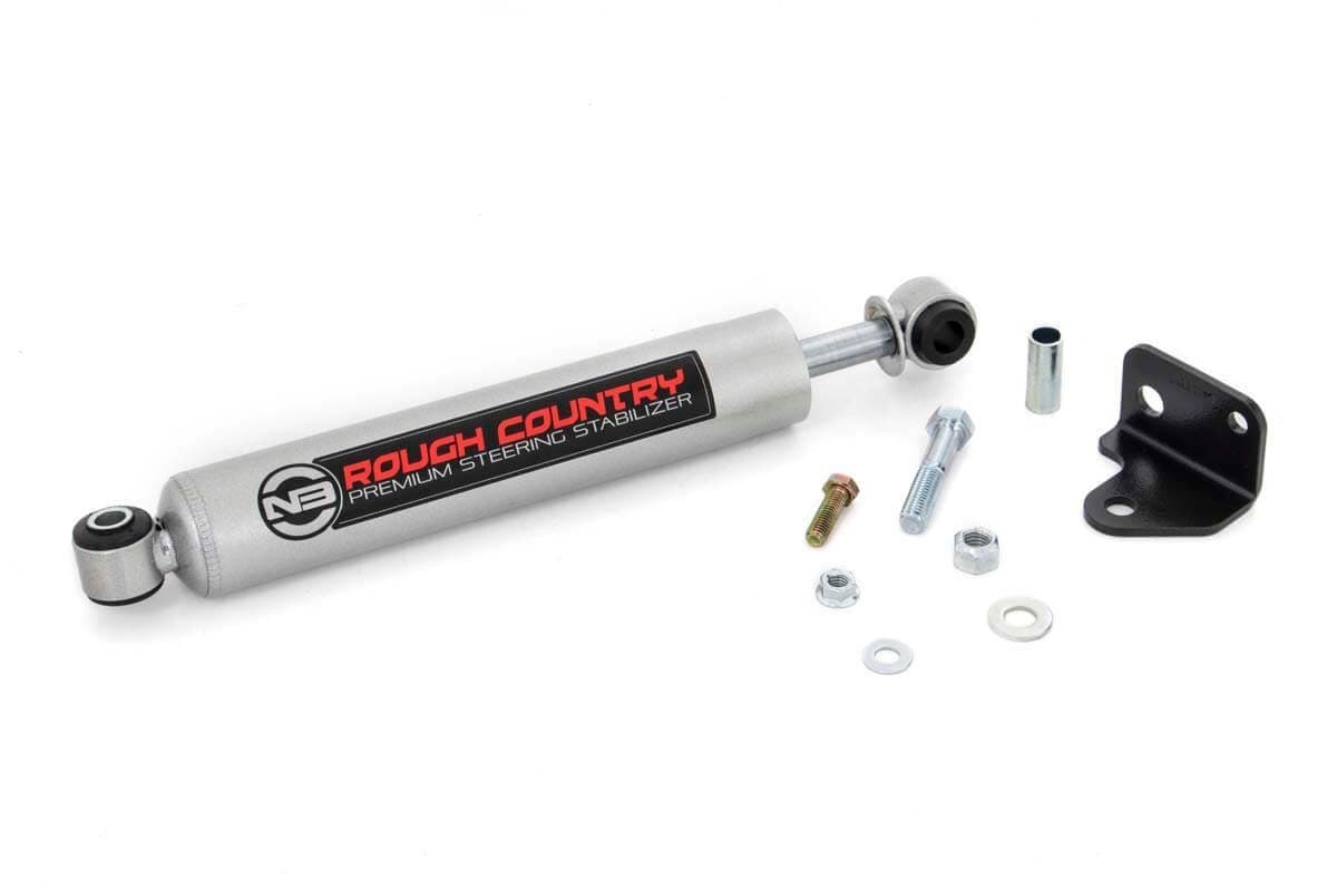 Rough Country steering stabilizer for Jeep Wrangler (2007–2017)