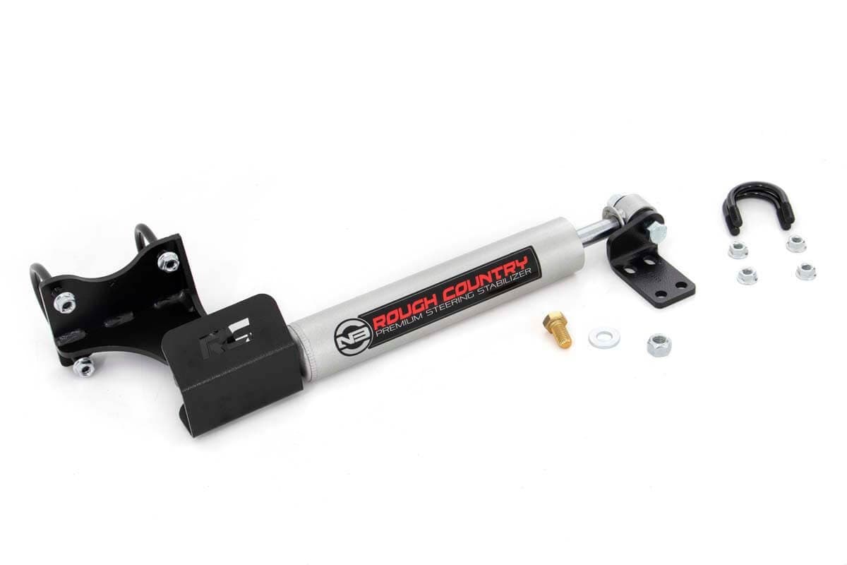 Rough Country steering stabilizer for Jeep Wrangler (2007–2017)