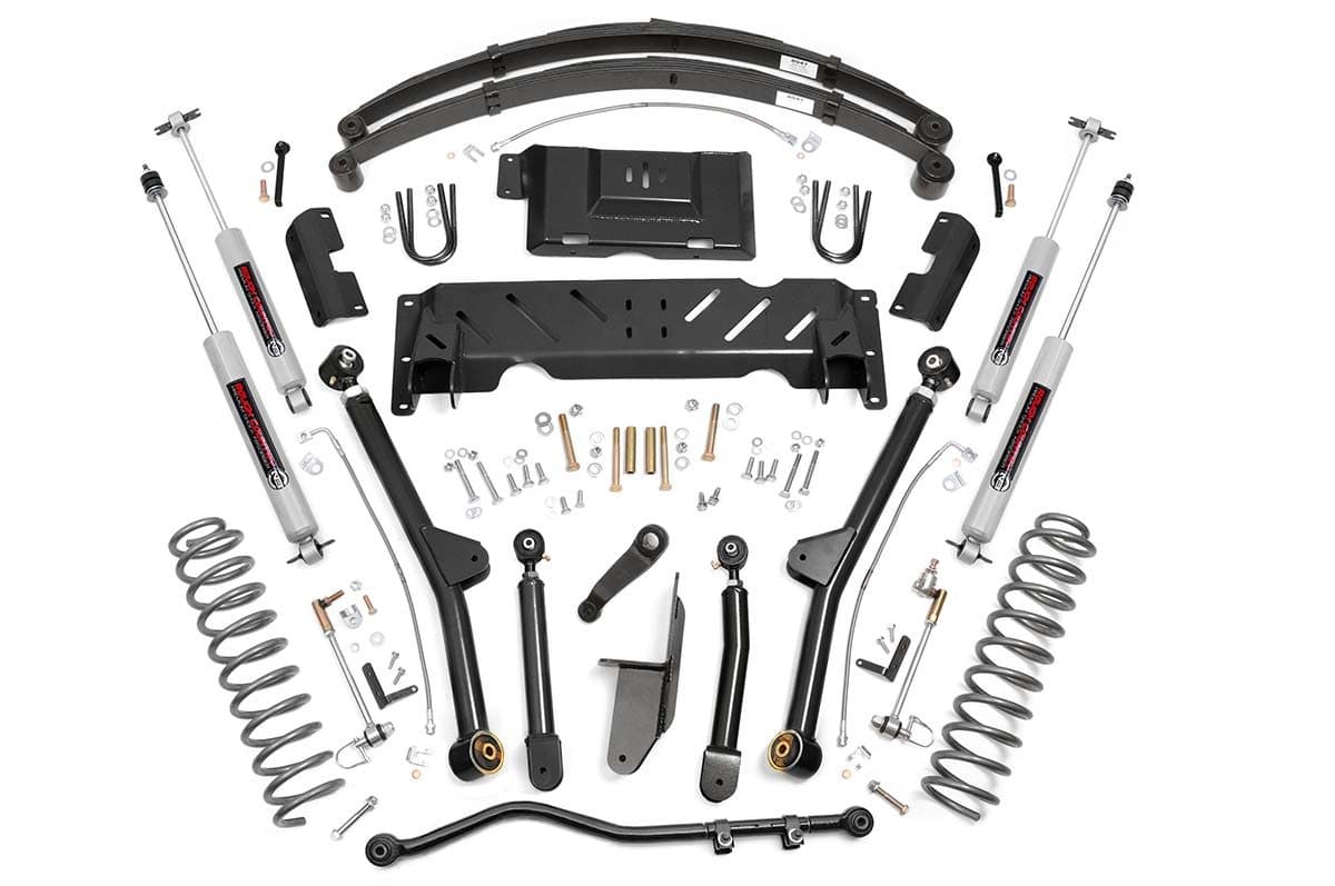 4.5-Inch Lift Kit with N3 Shocks for 1984–2001 Jeep Cherokee XJ 4WD